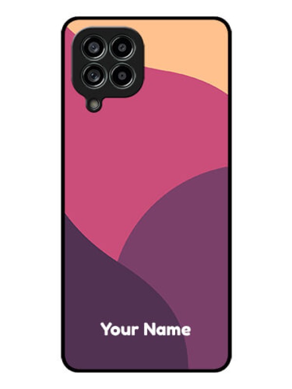 Custom Galaxy M53 5G Custom Glass Phone Case - Mixed Multi-colour abstract art Design