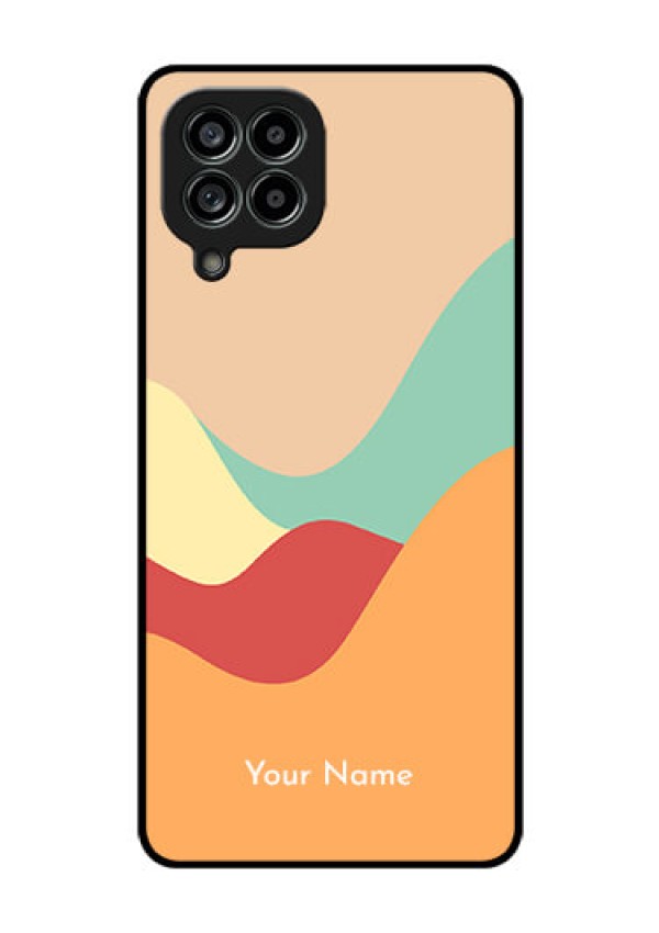 Galaxy M53 5G Personalized Glass Phone Case - Ocean Waves Multi-colour Design
