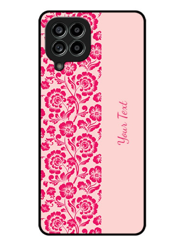 Custom Galaxy M53 5G Custom Glass Phone Case - Attractive Floral Pattern Design