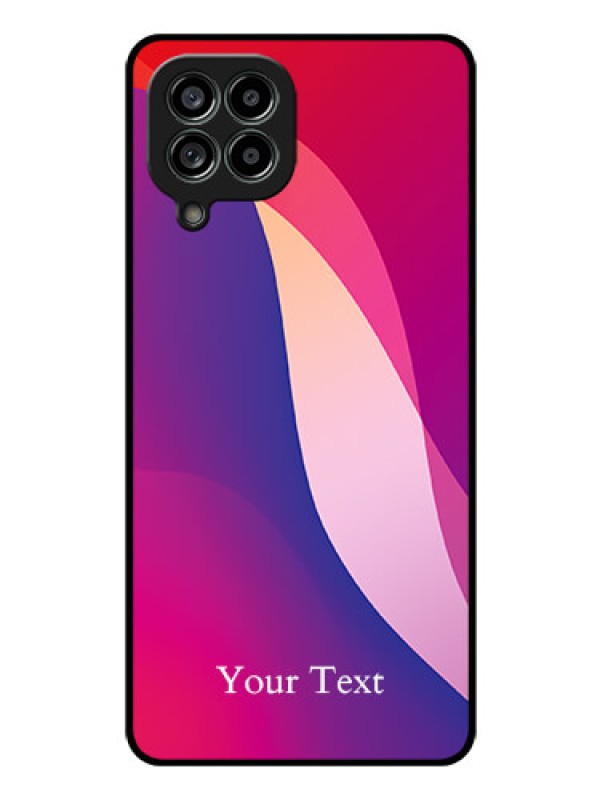 Custom Galaxy M53 5G Personalized Glass Phone Case - Digital abstract Overlap Design