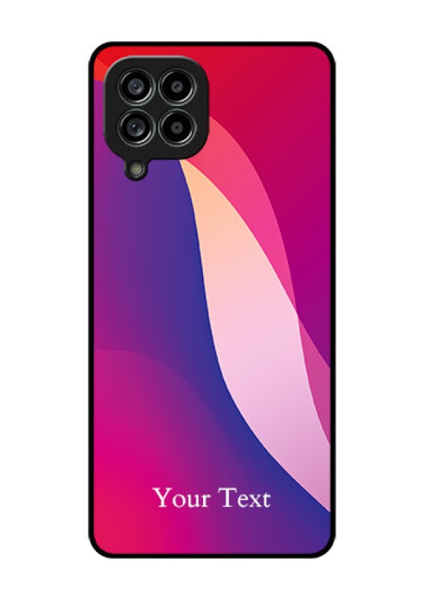 Galaxy M53 5G Personalized Glass Phone Case - Digital abstract Overlap Design