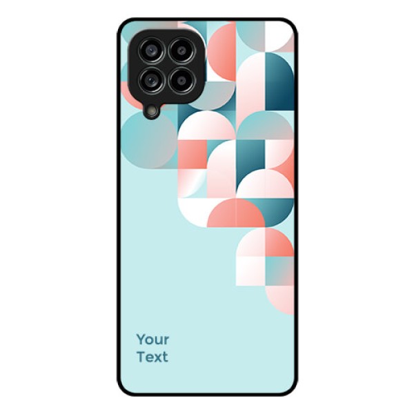 Galaxy M53 5G Custom Glass Phone Case - Stylish Semi-circle Pattern Design Galaxy M53 5G Custom Glass Phone Case - Stylish Semi-circle Pattern Design