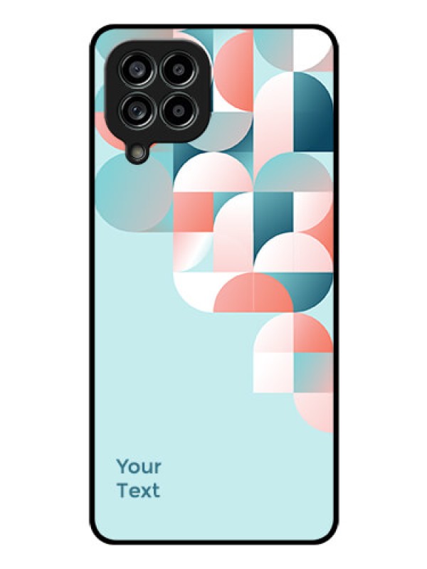 Custom Galaxy M53 5G Custom Glass Phone Case - Stylish Semi-circle Pattern Design