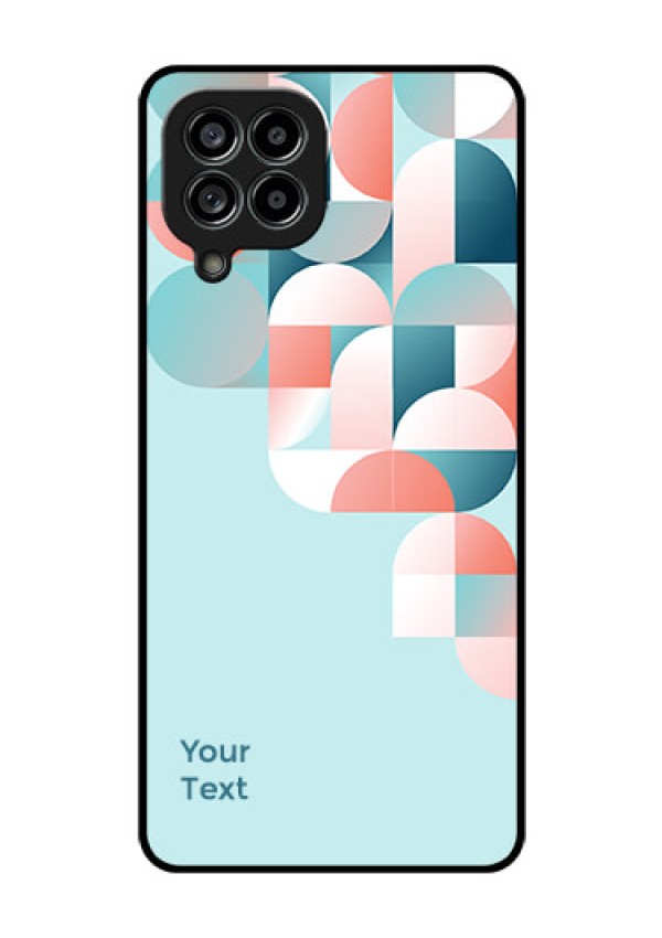 Galaxy M53 5G Custom Glass Phone Case - Stylish Semi-circle Pattern Design