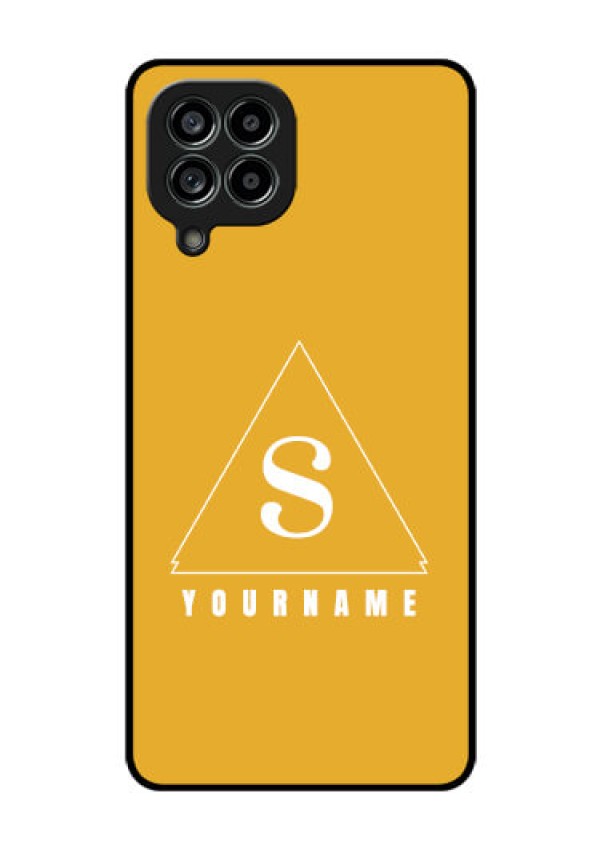 Galaxy M53 5G Personalized Glass Phone Case - simple triangle Design
