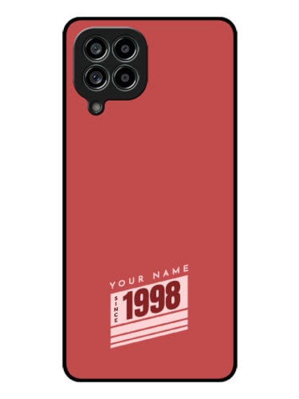 Custom Galaxy M53 5G Custom Glass Phone Case - Red custom year of birth Design