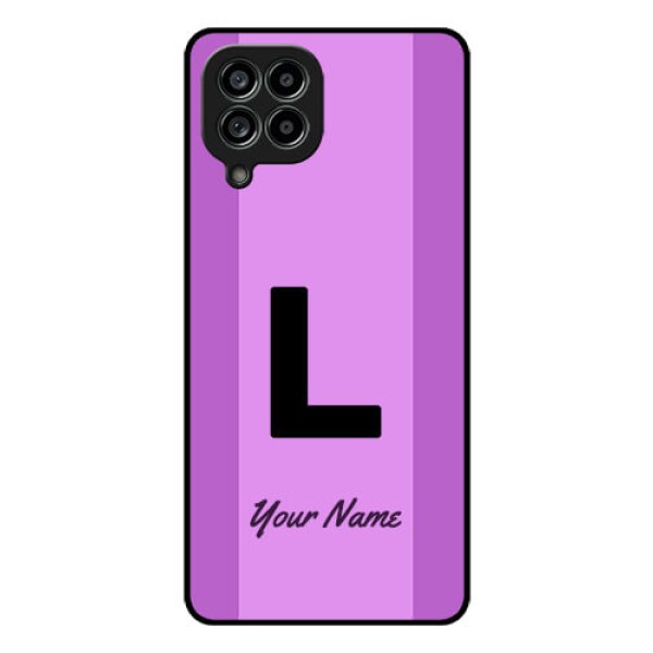 Galaxy M53 5G Custom Glass Phone Case - Tricolor custom text Design