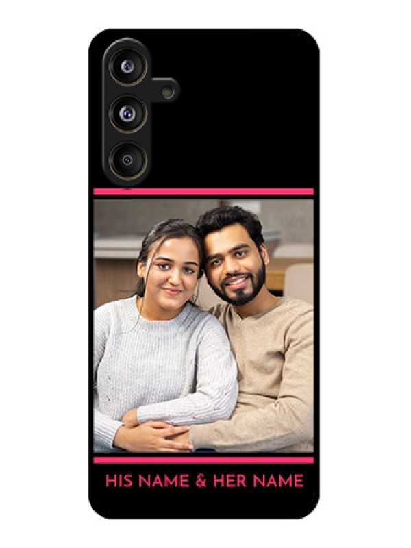 Custom Samsung Galaxy M55 5G Custom Glass Phone CaseWith Add Text Design