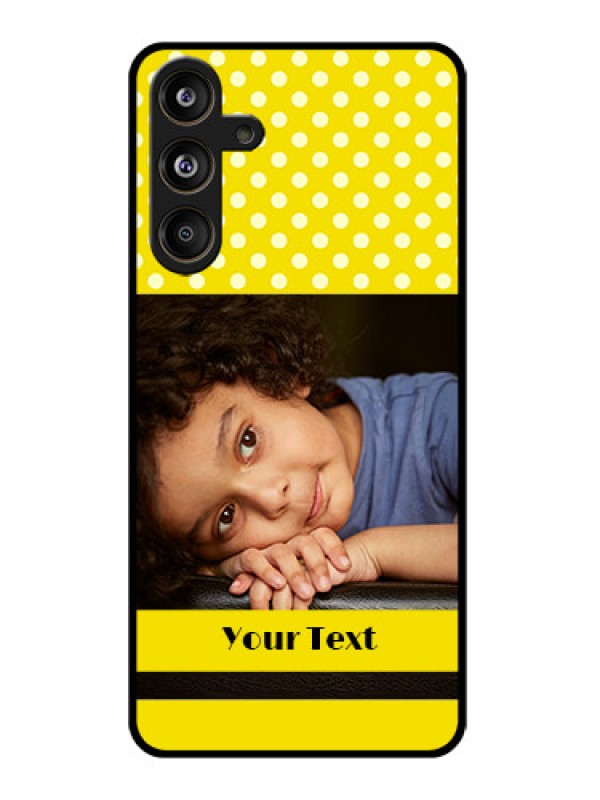 Custom Samsung Galaxy M55 5G Custom Glass Phone CaseBright Yellow Case Design