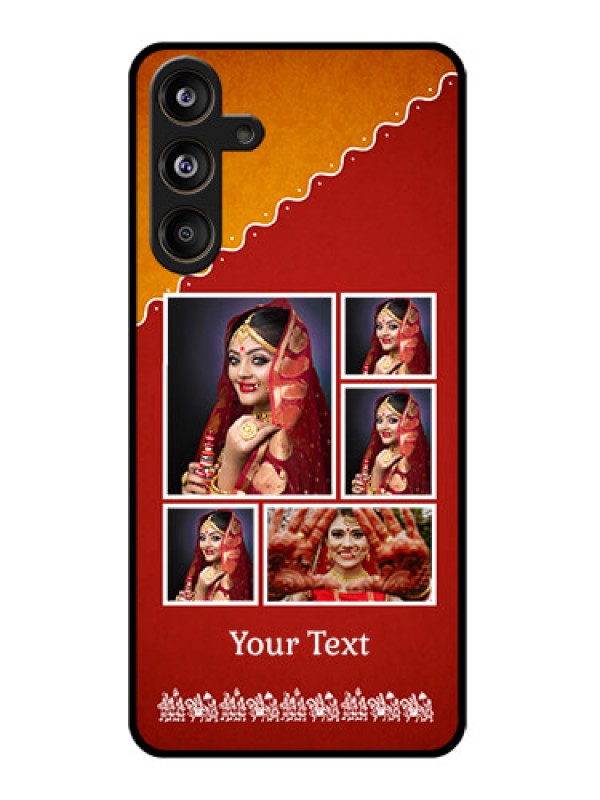 Custom Samsung Galaxy M55 5G Custom Glass Phone CaseWedding Pic Upload Design