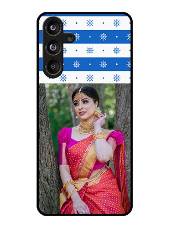 Custom Samsung Galaxy M55 5G Custom Glass Phone CaseSnow Pattern Design