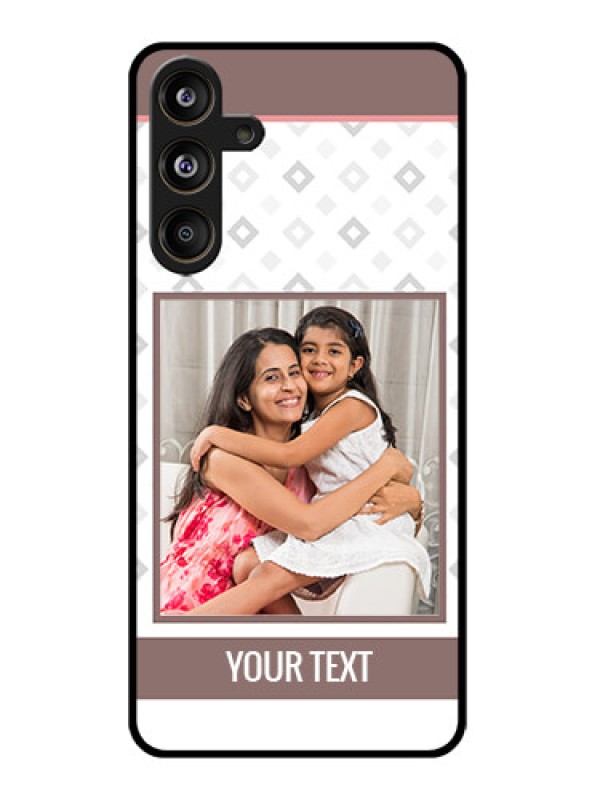 Custom Samsung Galaxy M55 5G Custom Glass Phone CaseSimple Diamond Design