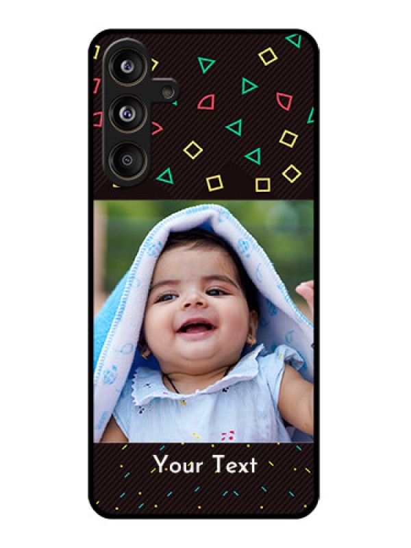 Custom Samsung Galaxy M55 5G Custom Glass Phone CaseWith Confetti Birthday Design