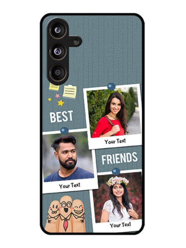 Custom Samsung Galaxy M55 5G Custom Glass Phone CaseSticky Frames And Friendship Design