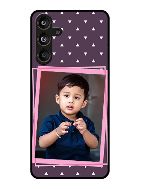 Custom Samsung Galaxy M55 5G Custom Glass Phone CaseTriangle Pattern Dotted Design