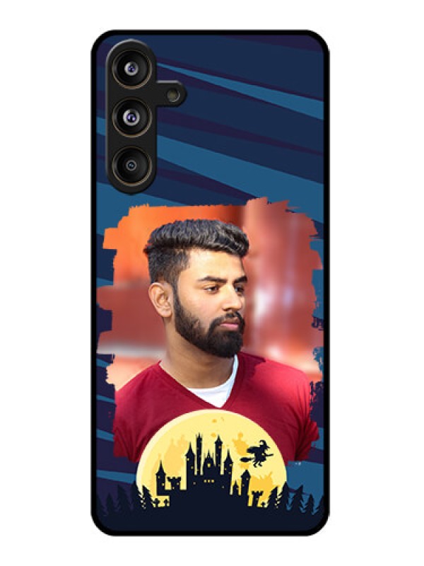 Custom Samsung Galaxy M55 5G Custom Glass Phone CaseHalloween Witch Design