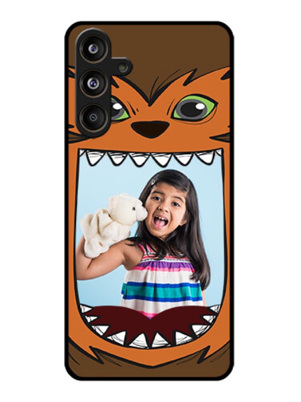 Custom Samsung Galaxy M55 5G Custom Glass Phone CaseOwl Monster Back Case Design