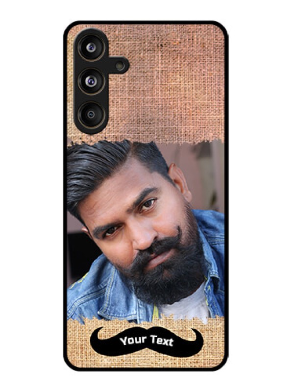 Custom Galaxy M55s 5G Custom Glass Phone Case - With Texture Design