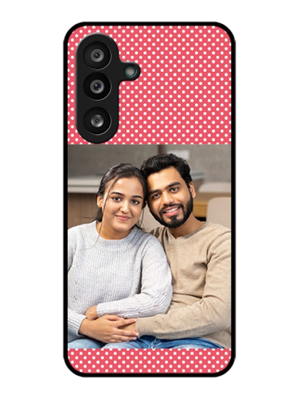 Custom Samsung Galaxy M56 5G Custom Glass Phone Case - White Dotted Design