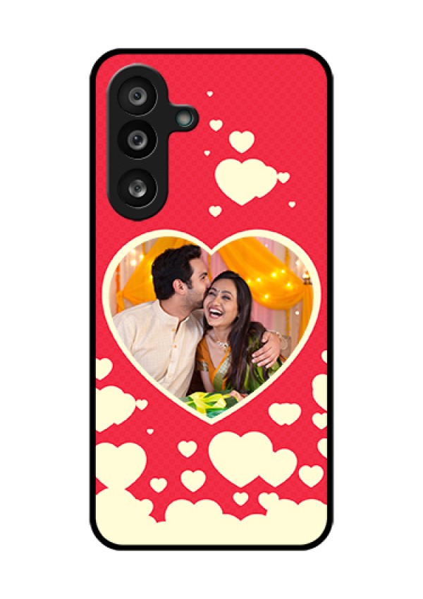 Samsung Galaxy M56 5G Custom Glass Phone Case - Love Symbols Phone Cover Design