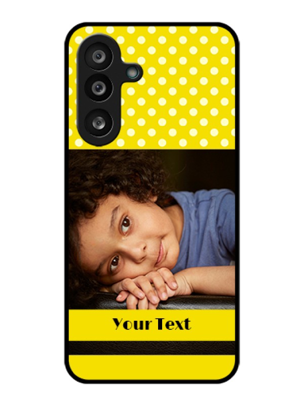 Custom Samsung Galaxy M56 5G Custom Glass Phone Case - Bright Yellow Case Design