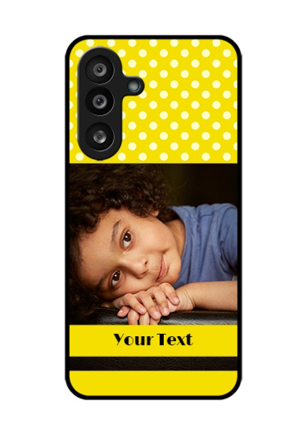 Samsung Galaxy M56 5G Custom Glass Phone Case - Bright Yellow Case Design