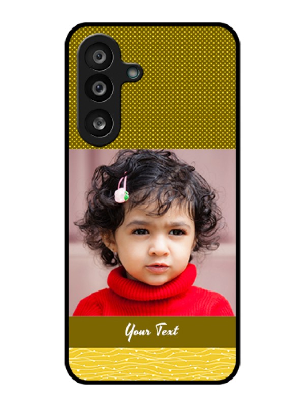 Custom Samsung Galaxy M56 5G Custom Glass Phone Case - Simple Green Color Design