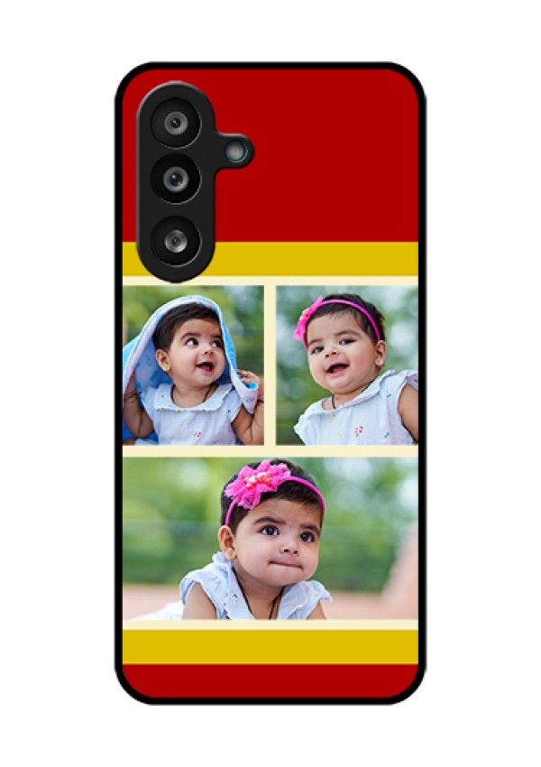 Samsung Galaxy M56 5G Custom Glass Phone Case - Multiple Pic Upload Design