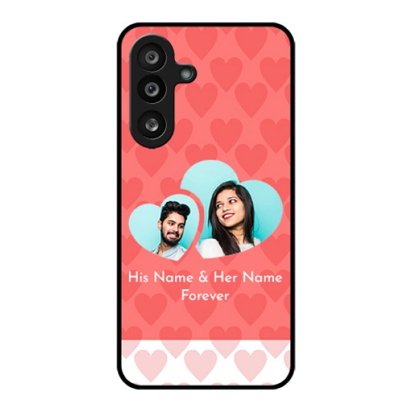 Samsung Galaxy M56 5G Custom Glass Phone Case - Couple Pic Upload Design Samsung Galaxy M56 5G Custom Glass Phone Case - Couple Pic Upload Design