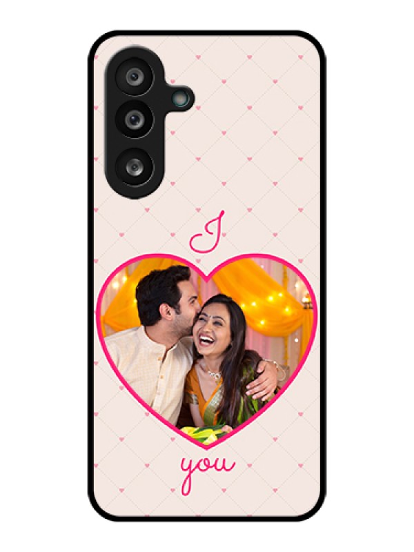 Custom Samsung Galaxy M56 5G Custom Glass Phone Case - Heart Shape Design