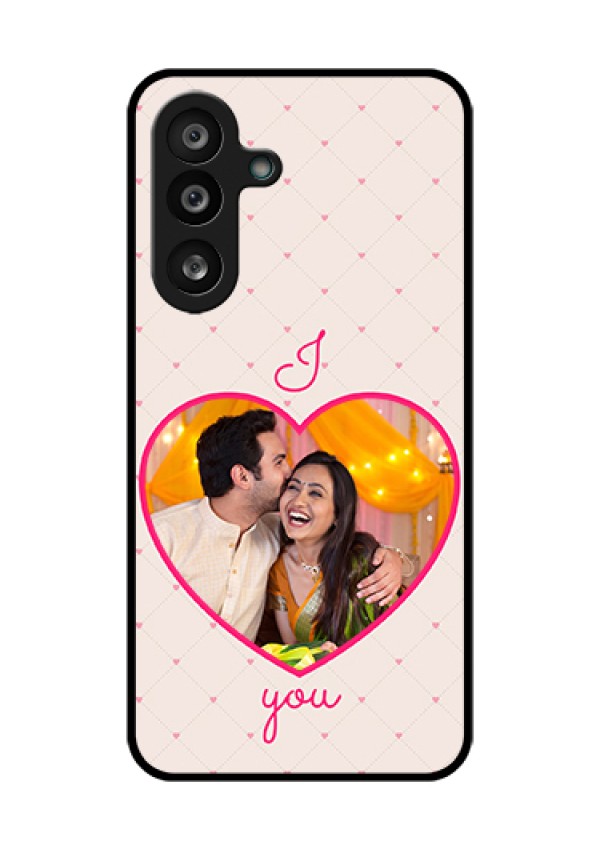 Samsung Galaxy M56 5G Custom Glass Phone Case - Heart Shape Design