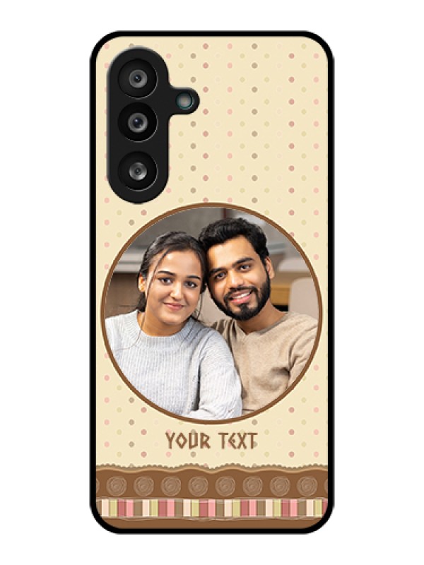 Custom Samsung Galaxy M56 5G Custom Glass Phone Case - Brown Dotted Mobile Case Design