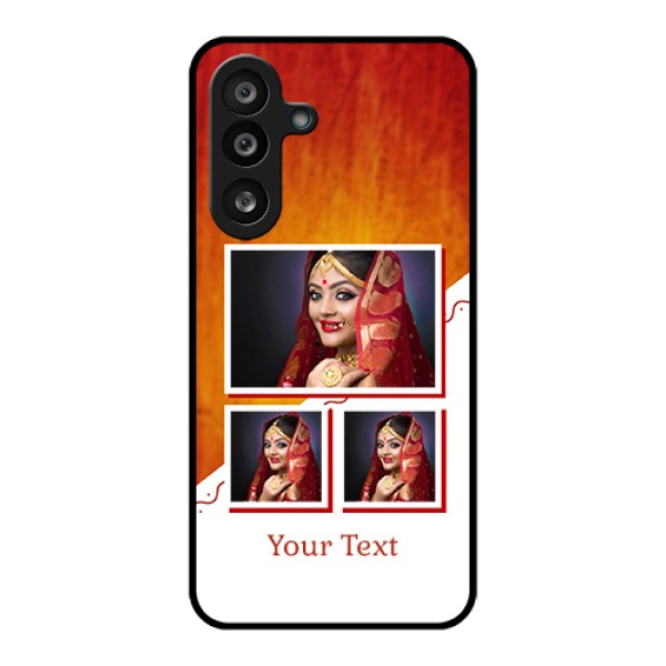 Samsung Galaxy M56 5G Custom Glass Phone Case - Wedding Memories Design Samsung Galaxy M56 5G Custom Glass Phone Case - Wedding Memories Design