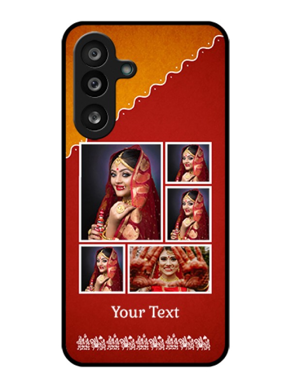 Custom Samsung Galaxy M56 5G Custom Glass Phone Case - Wedding Pic Upload Design