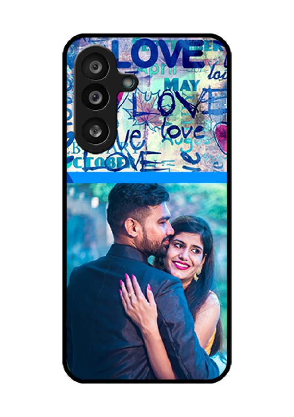 Samsung Galaxy M56 5G Custom Glass Phone Case - Colorful Love Design
