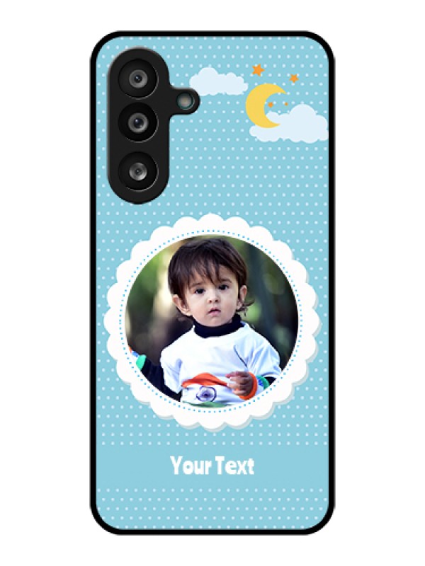 Custom Samsung Galaxy M56 5G Custom Glass Phone Case - Violet Pattern Design