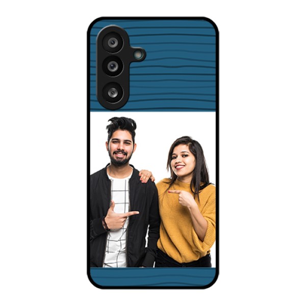 Samsung Galaxy M56 5G Custom Glass Phone Case - Blue Pattern Cover Design Samsung Galaxy M56 5G Custom Glass Phone Case - Blue Pattern Cover Design