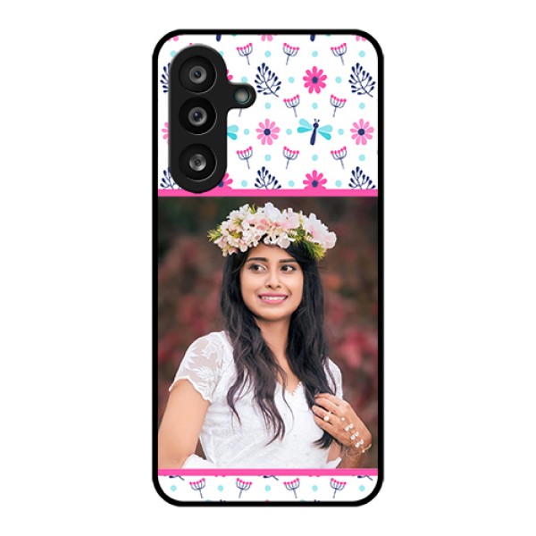 Samsung Galaxy M56 5G Custom Glass Phone Case - Colorful Flower Design Samsung Galaxy M56 5G Custom Glass Phone Case - Colorful Flower Design