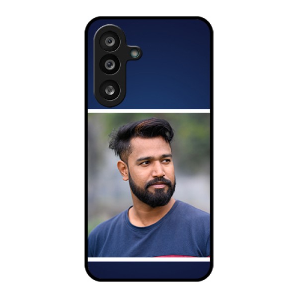 Samsung Galaxy M56 5G Custom Glass Phone Case - Simple Royal Blue Design Samsung Galaxy M56 5G Custom Glass Phone Case - Simple Royal Blue Design