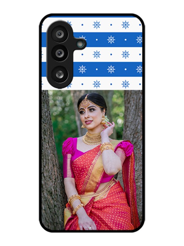 Custom Samsung Galaxy M56 5G Custom Glass Phone Case - Snow Pattern Design