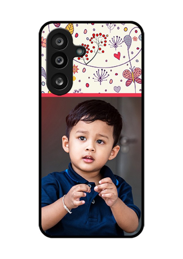 Samsung Galaxy M56 5G Custom Glass Phone Case - Premium Floral Design