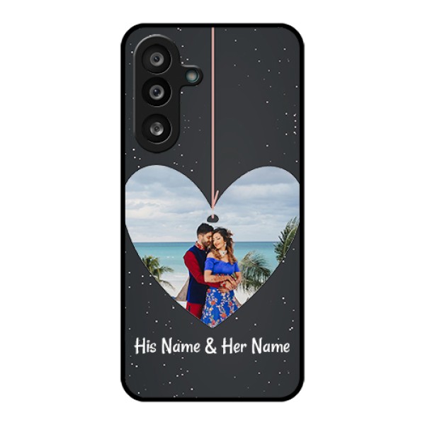 Samsung Galaxy M56 5G Custom Glass Phone Case - Hanging Heart Design Samsung Galaxy M56 5G Custom Glass Phone Case - Hanging Heart Design