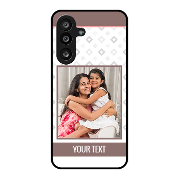 Samsung Galaxy M56 5G Custom Glass Phone Case - Simple Diamond Design Samsung Galaxy M56 5G Custom Glass Phone Case - Simple Diamond Design