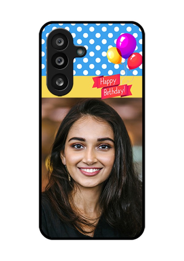 Samsung Galaxy M56 5G Custom Glass Phone Case - Happy Birthday Design