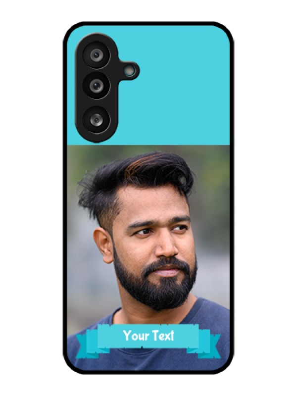 Custom Samsung Galaxy M56 5G Custom Glass Phone Case - Blue Color Design