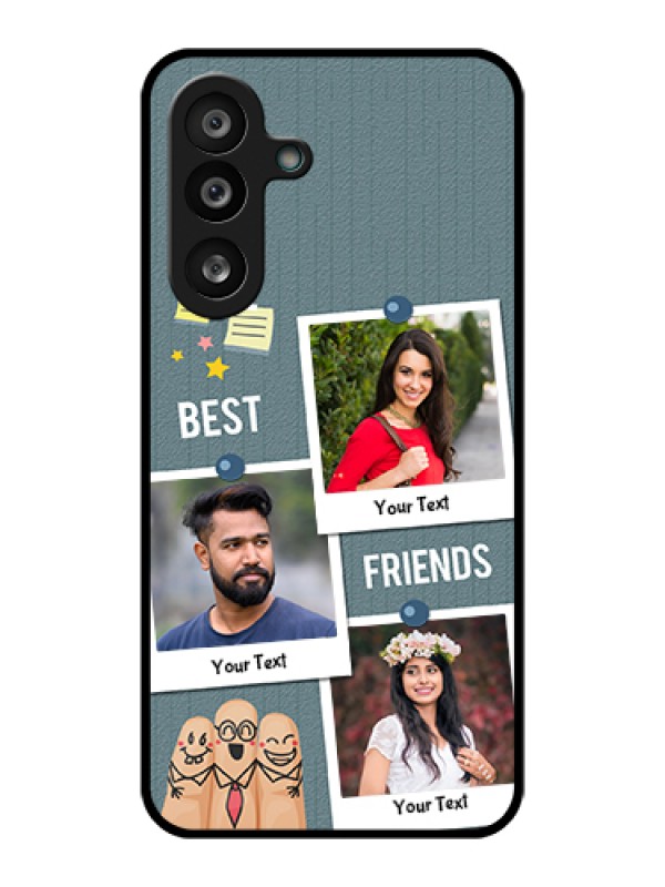 Custom Samsung Galaxy M56 5G Custom Glass Phone Case - Sticky Frames And Friendship Design