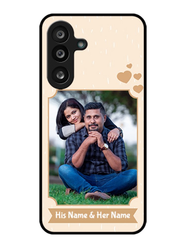 Custom Samsung Galaxy M56 5G Custom Glass Phone Case - With Confetti Love Design