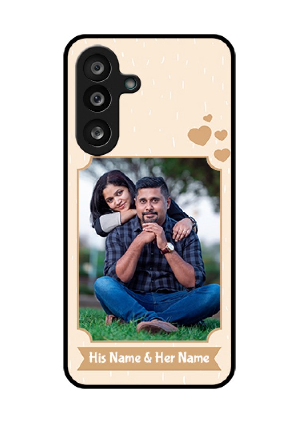 Samsung Galaxy M56 5G Custom Glass Phone Case - With Confetti Love Design