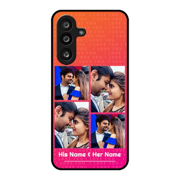 Samsung Galaxy M56 5G Custom Glass Phone Case - I Love You Pink Design Samsung Galaxy M56 5G Custom Glass Phone Case - I Love You Pink Design