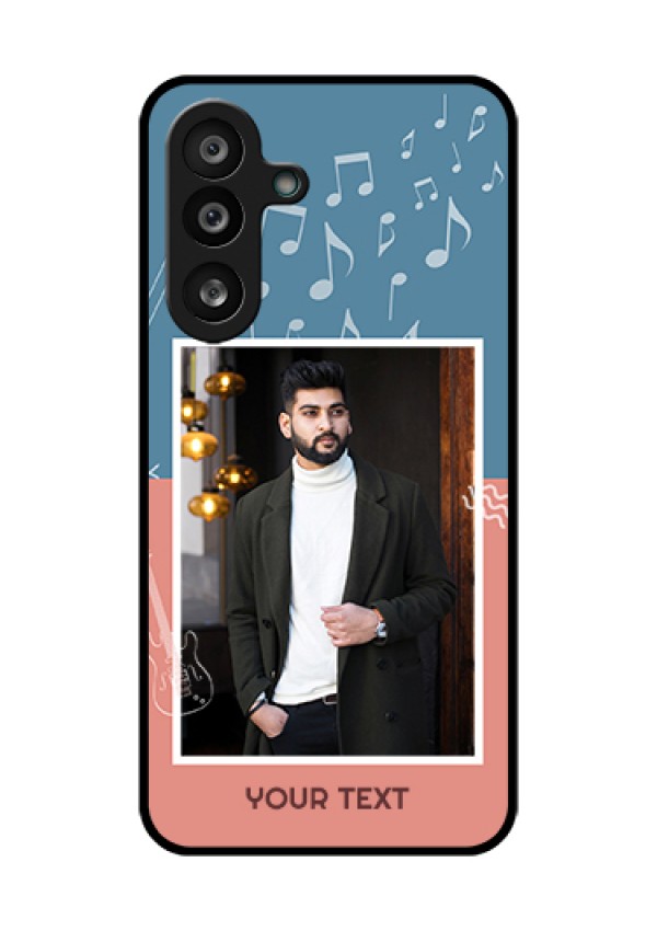 Samsung Galaxy M56 5G Custom Glass Phone Case - With Color Musical Note Design